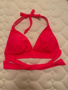 Bright Pink Halter Bikini Top